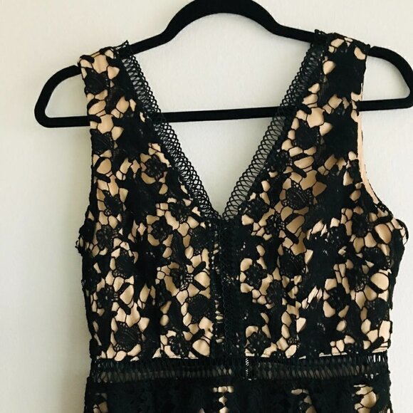 ALYA FRANCESCA'S Black Nude Fit & Flare Dress - Picture 4 of 7